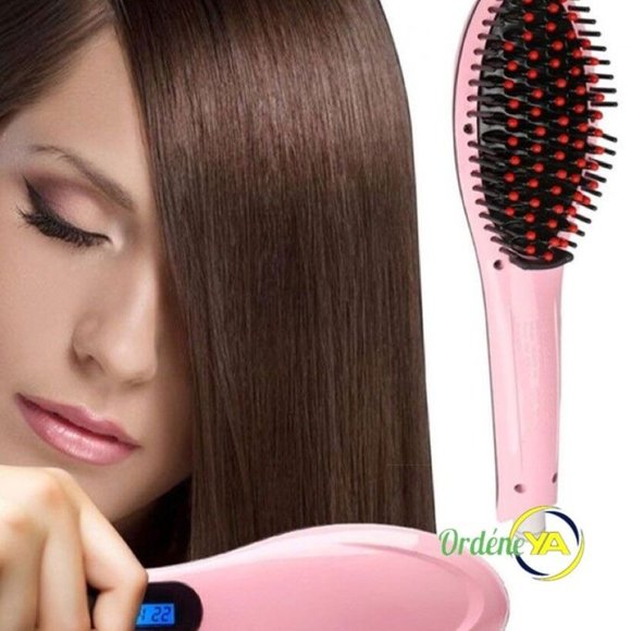 Thermo Brush Accessories - Thermal Hair Brush Ceramic Straightener Pink Petal Reduces Frizz & Damage